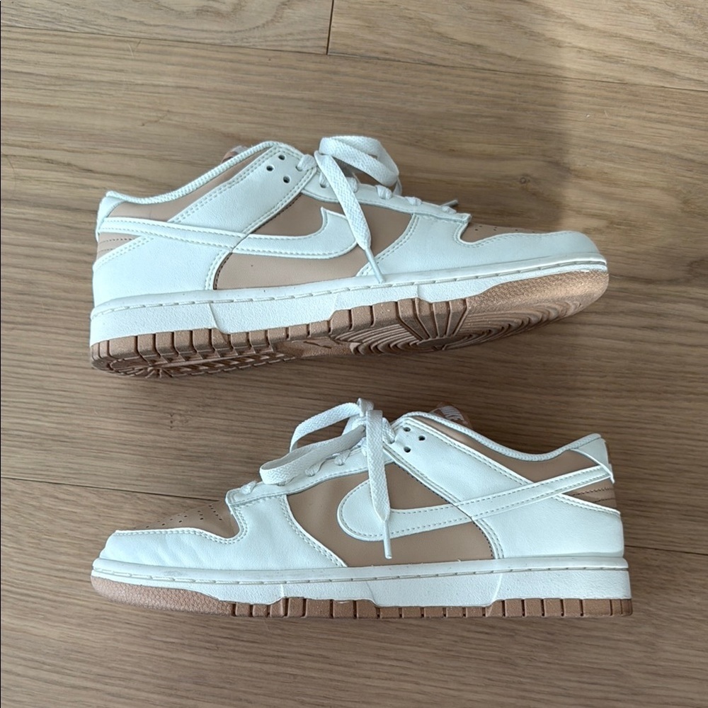 Nike | Womens Dunks low | White and Tan | 8.5 - Picture 5 of 10